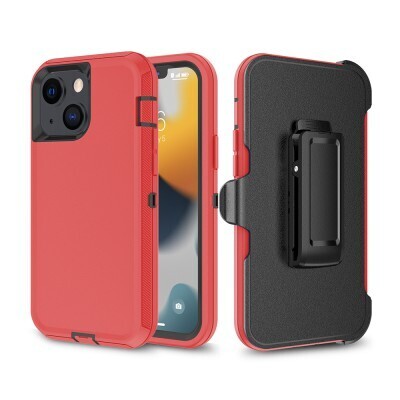 Robot Armor Hard Plastic Shockproof Case with Belt Clip for iPhone 15 Pro Max